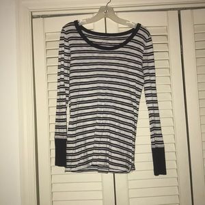 J. CREW black and white striped painters tee